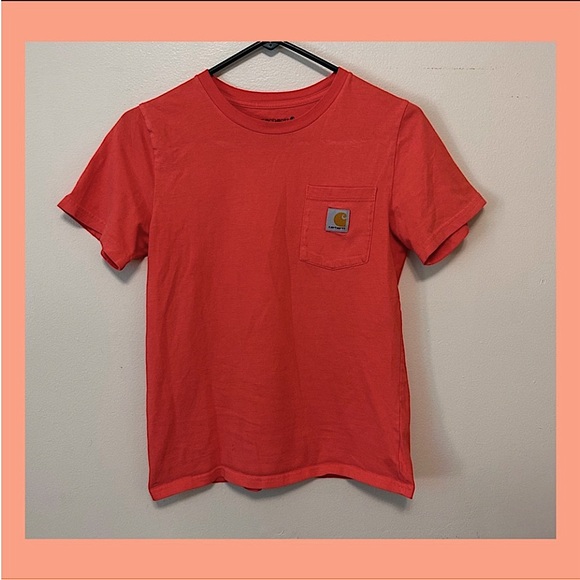 Carhartt Tops - Carhartt Vibrant Coral Colored Tee with Pocket